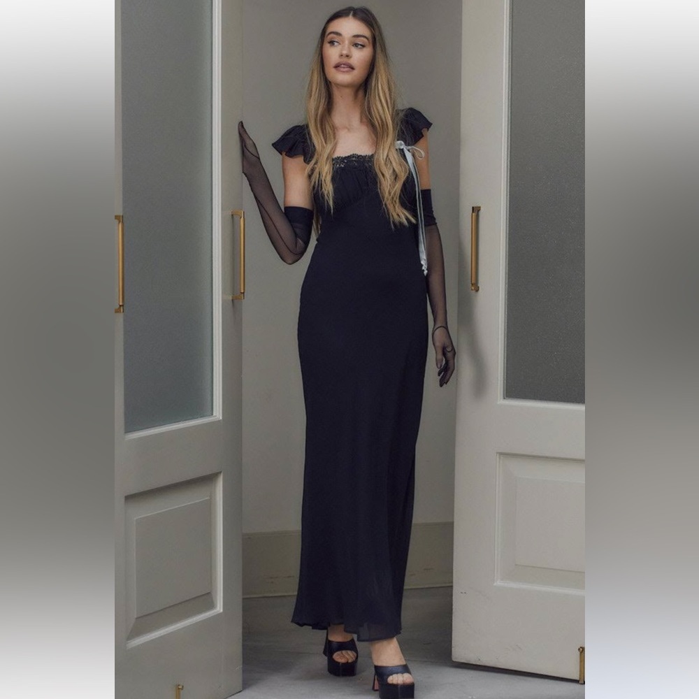 NWT Stone Cold Fox black lani slip dress